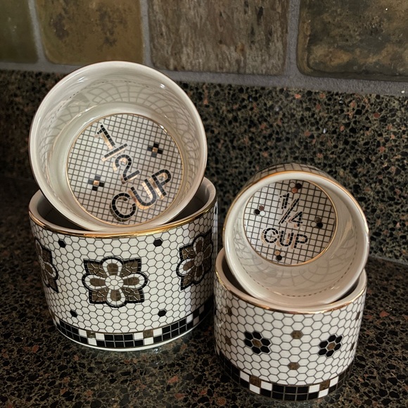 Anthropologie BISTRO TILE Collection Measuring Cups | Set Of 4 | NWT - Picture 6 of 10